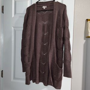 Mauve purple cardigan